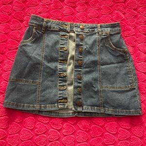 Jean skirt | fully detachable button up skirt
